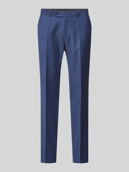 Carl Gross Regular fit pantalon met persplooien Blauw - 2