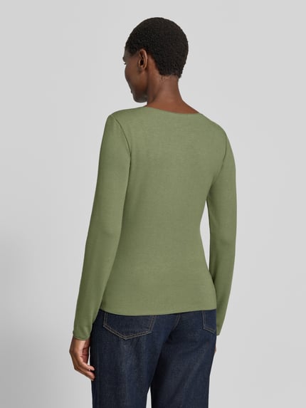 someday. Slim fit shirt met lange mouwen van viscosemix model 'Kirosa' Rietgroen - 5