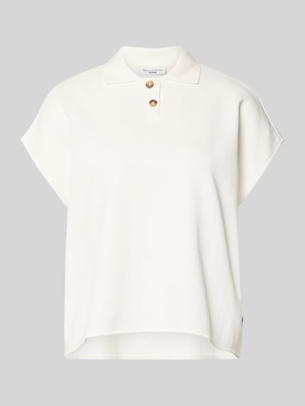 Marc O'Polo DENIM Regular Fit Poloshirt aus reiner Bauimwolle Offwhite 2