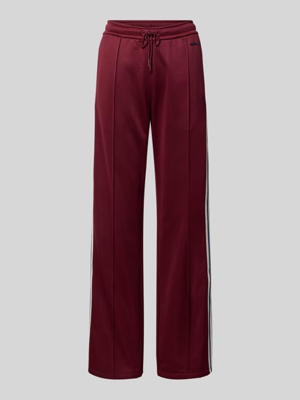 Calvin Klein Jeans Straight Fit Sweatpants mit Kontraststreifen Modell 'Terry' Bordeaux 2