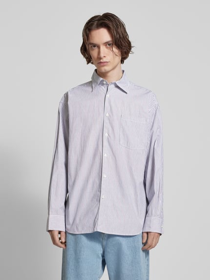 JACK & JONES Oversized vrijetijdsoverhemd met borstzak, model 'ATLAS' Paars - 4