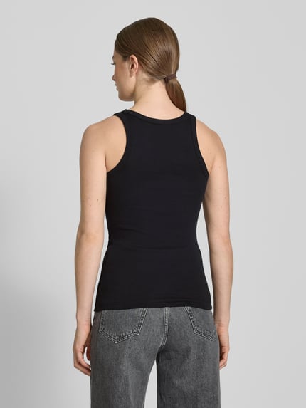 Samsøe Samsøe Tanktop met ronde hals, model 'ALEXO' Zwart - 5