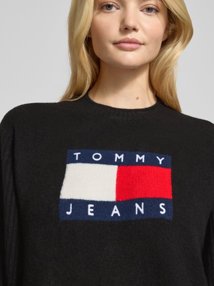 Tommy Jeans Relaxed Fit Strickkleid mit Woll-Anteil Black 3