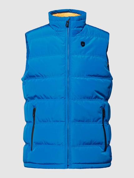 Wellensteyn Regular fit bodywarmer met labelapplicatie, model 'SNOWDOME' Aquablauw - 2