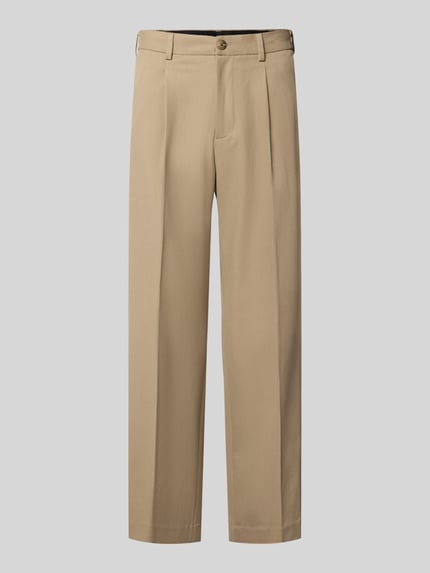 Loose Fit Bundfaltenhose mit Viskose-Anteil Modell '220-LOOSE' Shop The Look MANNEQUINE
