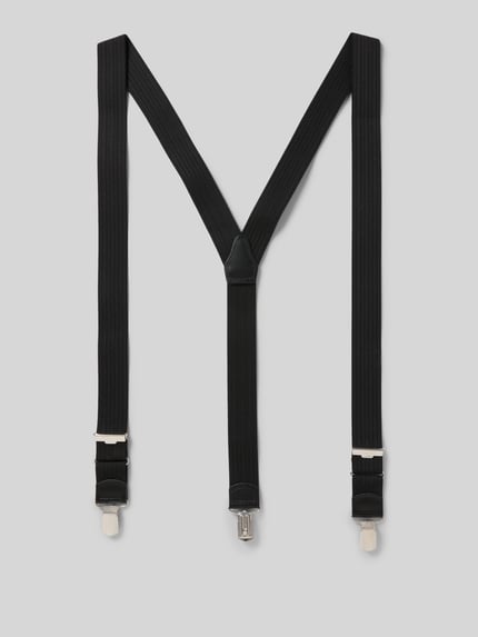 Produktfoto, Längenverstellbare Hosenträger in Y-Form von Willen, Herren, schwarzer Material-Mix mit Stretch-Anteil, Breite 3,5 cm