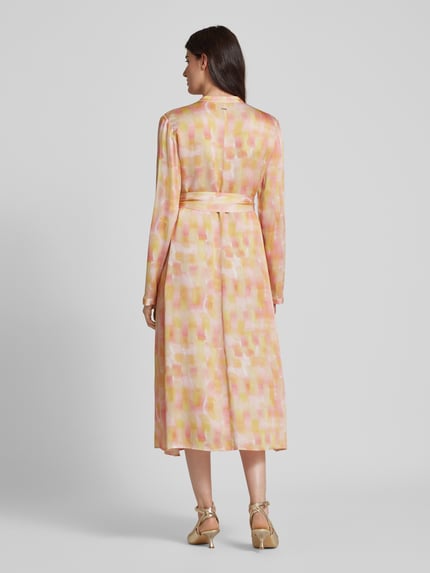 Armani Exchange Midi-jurk met strikceintuur Roze - 5