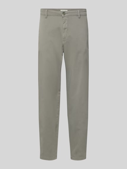 Produktfoto, Stoffhose mit Gesäßtaschen von Casual Friday, bawełna z elastanem, prosty krój, kolor szary, szerokość w rozmiarze 32/32: 44 cm, długość nogawki wewnętrznej: 71 cm