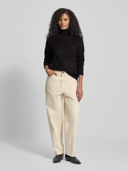 Jake*s Casual Gebreide pullover met opstaande kraag Zwart - 1