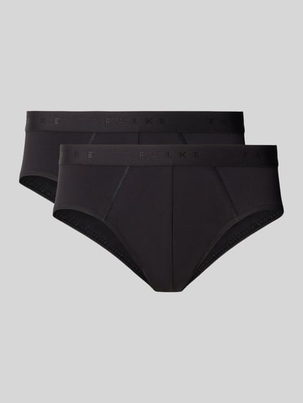 Produktfoto, czarne figi z elastycznym pasem, gładka faktura, mieszanka bawełny i elastanu, model 'Daily Comfort' od FALKE, Dopasowany krój, detale z logo