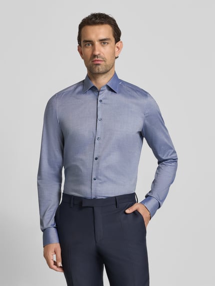OLYMP Level 5 Slim Fit Businesshemd mit extra langem Arm Marine 4