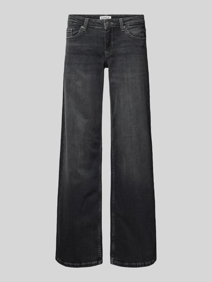 ONLY Wide Leg Jeans aus Baumwoll-Mix Modell 'JUDY' Black 2