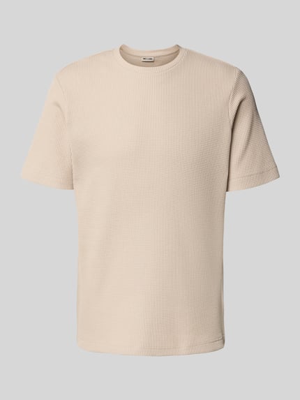ONLY & SONS Regular Fit T-Shirt mit Waffelmuster Beige 2