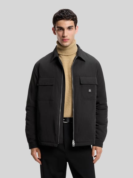 HUGO Bomberjacke Modell 'Edontos' mit Logo-Patch Black 4