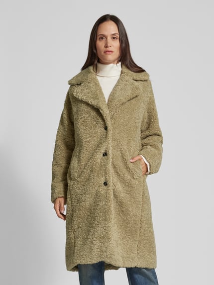 Moves Płaszcz z kołnierzem z połami model ‘Emina 3670’ Trzcinowy 4