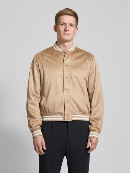 JOOP! JEANS Blouson mit Stehkragen Modell 'Rico' Taupe 4