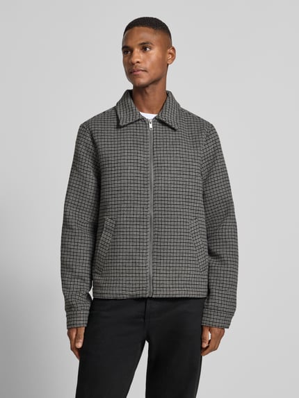 Casual Friday Kurtka koszulowa o kroju regular fit z kołnierzykiem typu kent model ‘ZAIDE’ Jasnoszary melanż 4