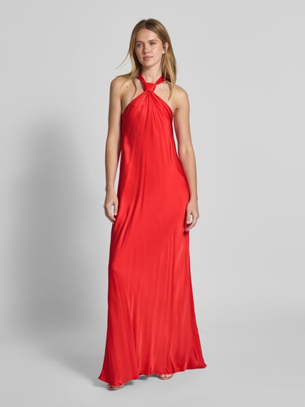 Essentiel Antwerp Neckholder-Maxikleid mit Knotendetail Modell 'Huppsala' Rot 4