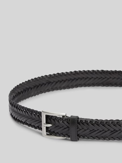 Tommy Hilfiger Gürtel aus echtem Rindsleder Modell 'SOHO BRAID 3.0' BLACK 4