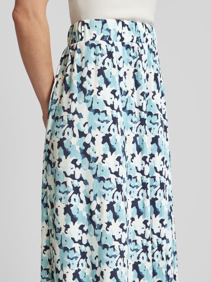 Tom Tailor Midirok met all-over motief Marineblauw - 3