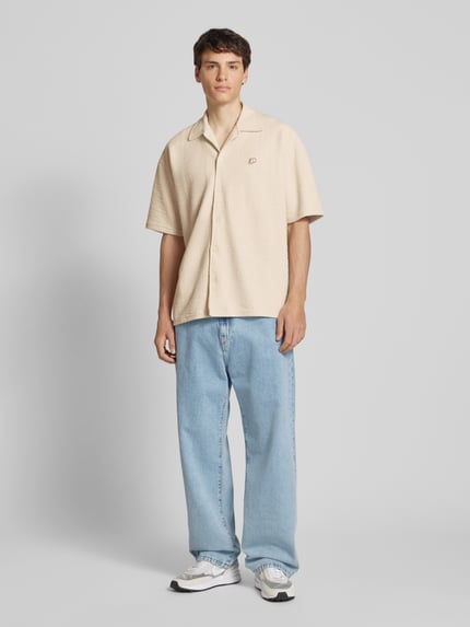 PEGADOR Regular Fit Freizeithemd mit Label-Stitching Modell 'LIBCO' Offwhite 1