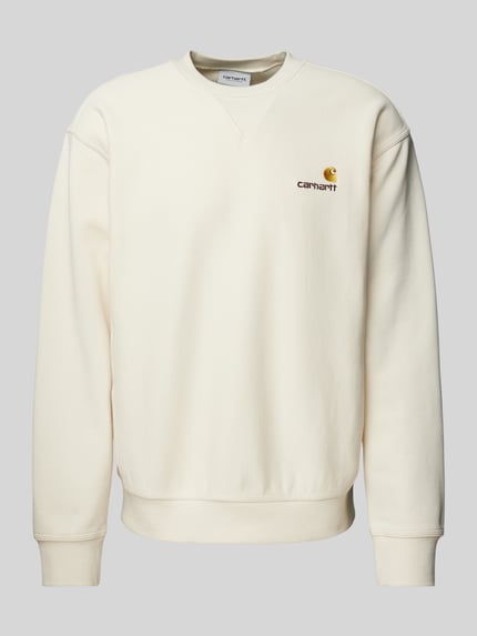 Carhartt Work In Progress Sweatshirt mit Label-Stitching Offwhite 2