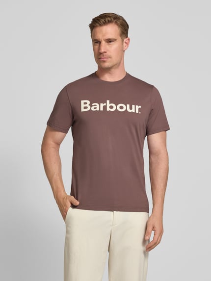 Barbour regular fit T-shirt van puur katoen Oudroze - 4