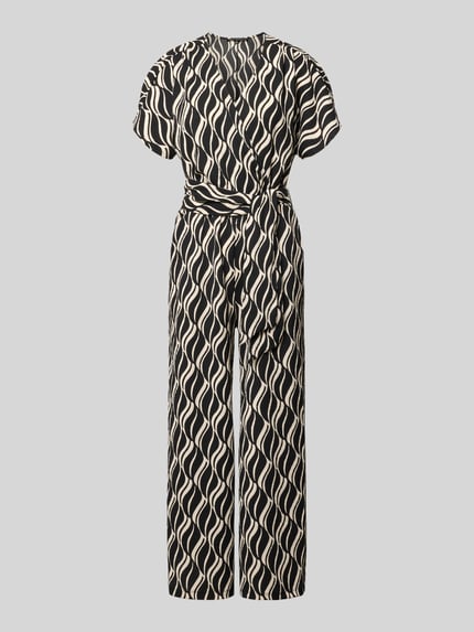 Kombinezon w wzór na całej powierzchni z dekoltem w serek Shop The Look MANNEQUINE