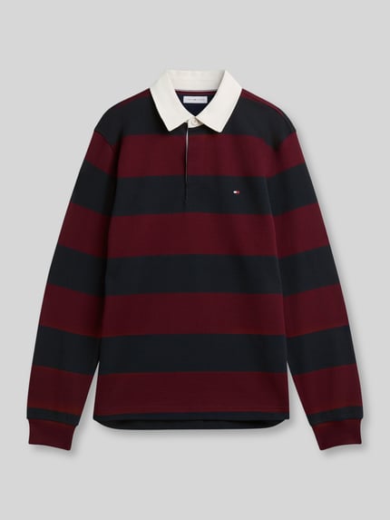 Tommy Hilfiger Bluza o kroju relaxed fit z czystej bawełny Bordowy 2
