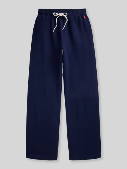 Polo Ralph Lauren Wide Leg Sweathose aus Baumwoll-Mix mit Logo-Stitching Marine 2