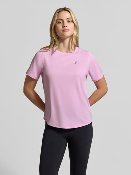 ASICS męski t-shirt o kroju regular fit z nadrukiem z logo Różowy 4