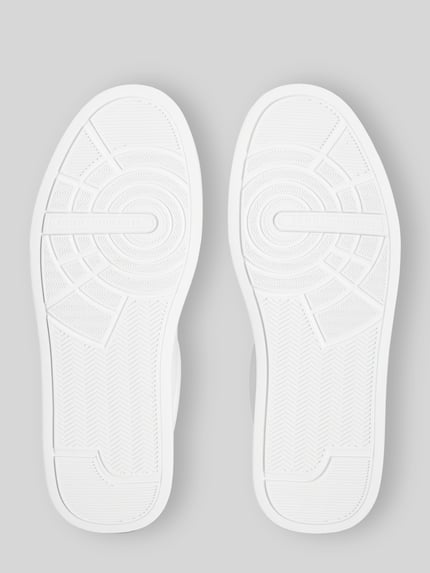 Tommy Hilfiger Sneaker aus Leder-Textil-Mix mit Label-Schriftzug Weiss 3