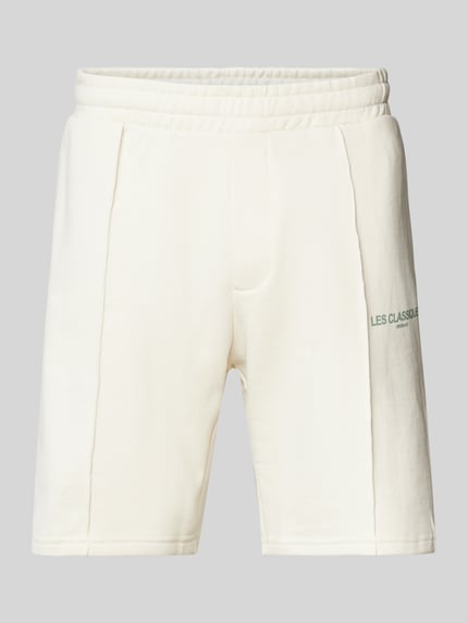 ONLY & SONS Regular Fit Sweatshorts mit fixierten Bügelfalten Offwhite 2