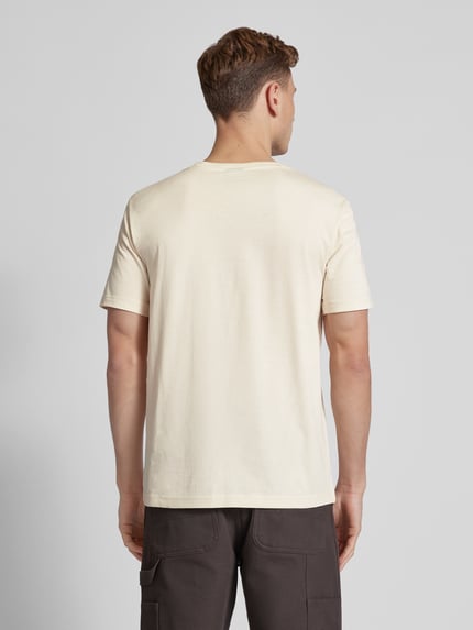 Champion T-Shirt mit Label-Print und Logo-Patch Sand 5