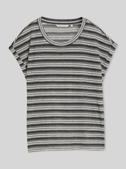Tom Tailor Denim Regular Fit T-Shirt aus Viskose-Mix Black 2