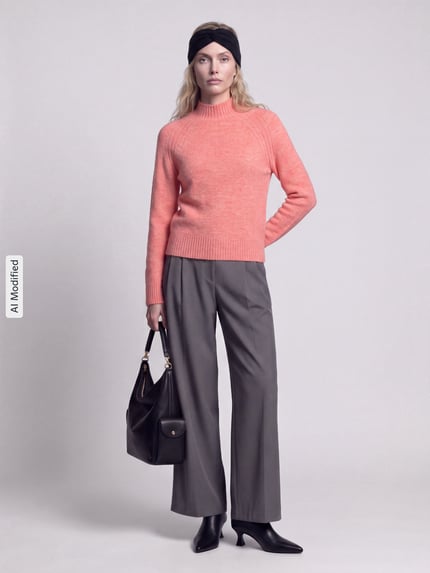 Pepe Jeans Regular Fit Pullover mit Woll-Anteil Modell 'ASHLEY PERKINS' Koralle 1