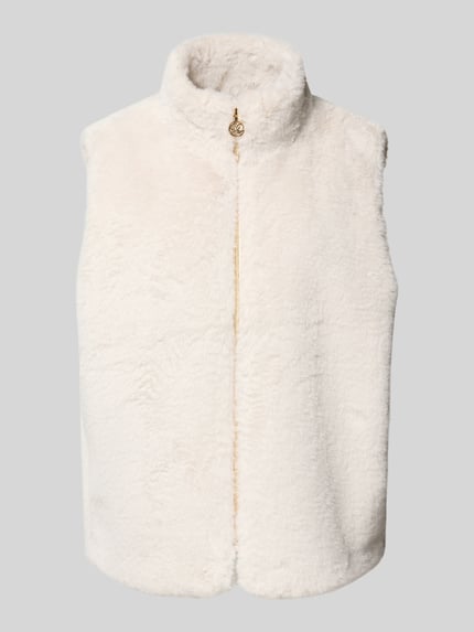 s.Oliver BLACK LABEL Regular fit gilet van teddypluche  Kit - 2
