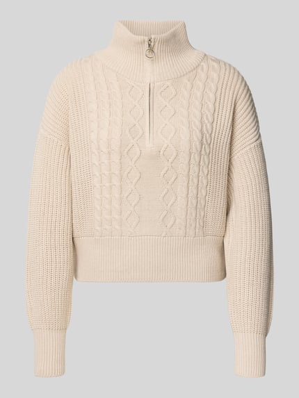 ONLY Regular Fit Troyer aus Baumwoll-Mix Modell 'DORITTA' Offwhite 2