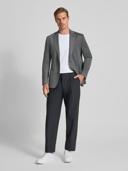 ROY ROBSON Slim fit colbert met viscose en reverskraag Lichtgrijs - 1