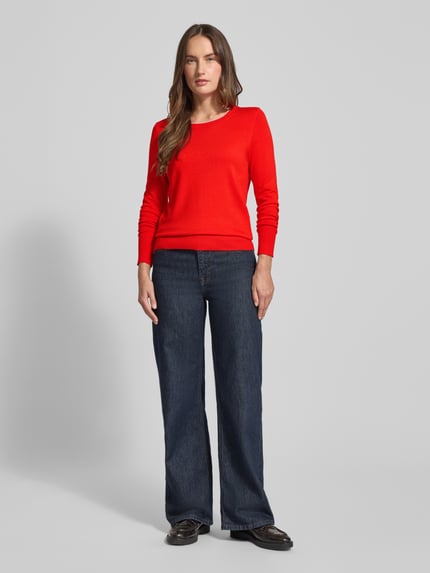 Christian Berg Woman Gebreide pullover met ribboorden Lichtrood - 1