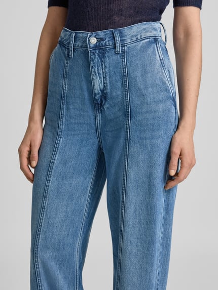 Mustang Wide Leg Jeans mit Ziernähten Modell 'Style Luise' Jeansblau 3