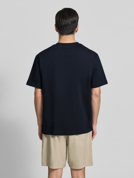 BOSS Green Regular Fit T-Shirt aus reiner Baumwolle Modell 'TEE 10' Dunkelblau 5