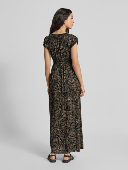 Apricot Maxikleid aus Viskose im Allover-Look Black 5