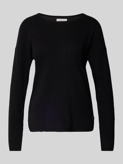 Fynch-Hatton Sweter z dzianiny z czystego kaszmiru z okrągłym dekoltem Czarny 2