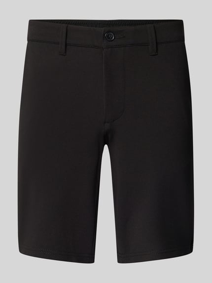Produktfoto, Regular Fit Shorts met steekzakken van The North Face, heren shorts in zwart met elastische tailleband, maat M taillewijdte 41 cm, binnenbeenlengte 17 cm