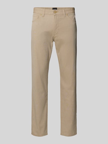 BOSS Regular Fit Hose aus Baumwoll-Mix Modell 'H-RE.MAINE5' Beige 2