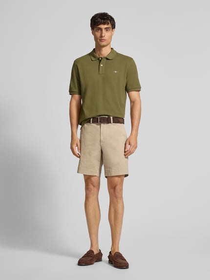 GANT Poloshirt mit Label-Stitching Oliv 1