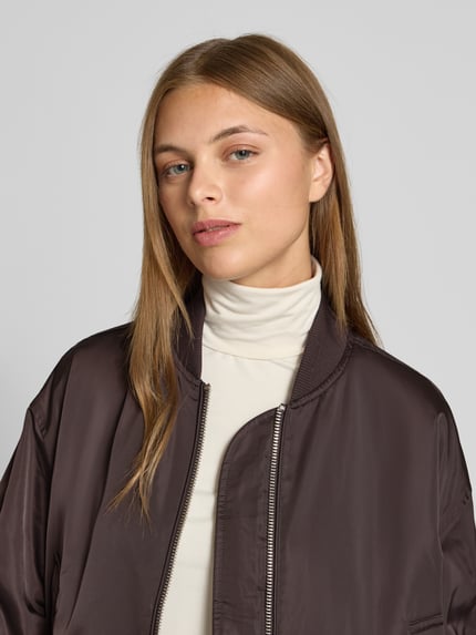 Marc O'Polo Regular Fit Bomberjacke mit Stehkragen Dunkelbraun 3