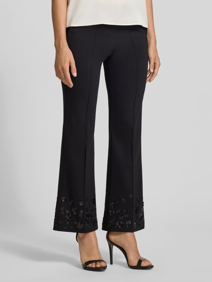 CAMBIO Cropped Hose aus Viskose Modell 'FRANCOISE CROPPED PAILLET' Black 4