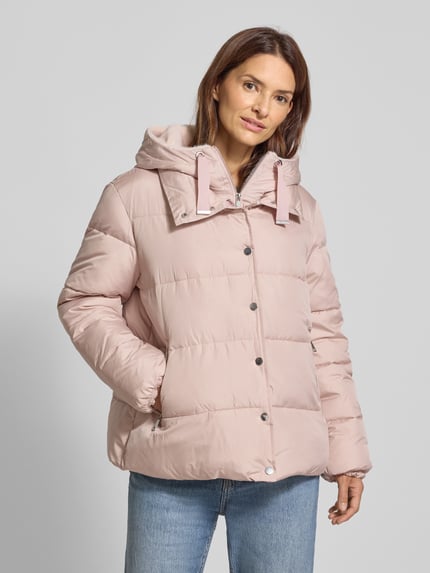 White Label Gewatteerd jack met capuchon Oudroze - 4
